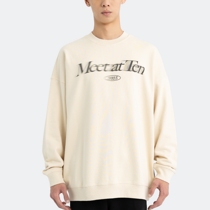 Classic Faded Crewneck in Mustard Beige: Male