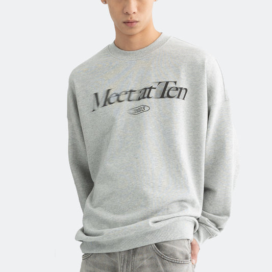 Classic Faded Crewneck in School Grey: Male