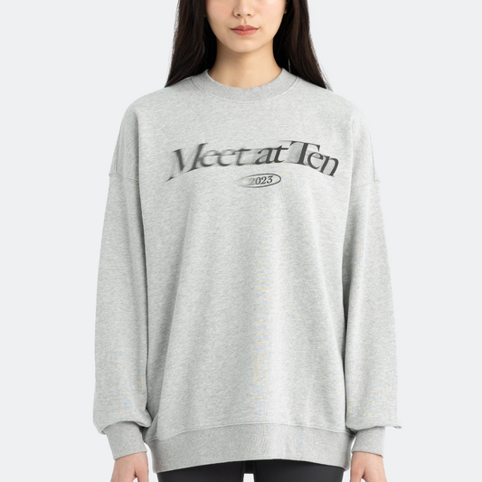 Classic Faded Crewneck in School Grey: Female