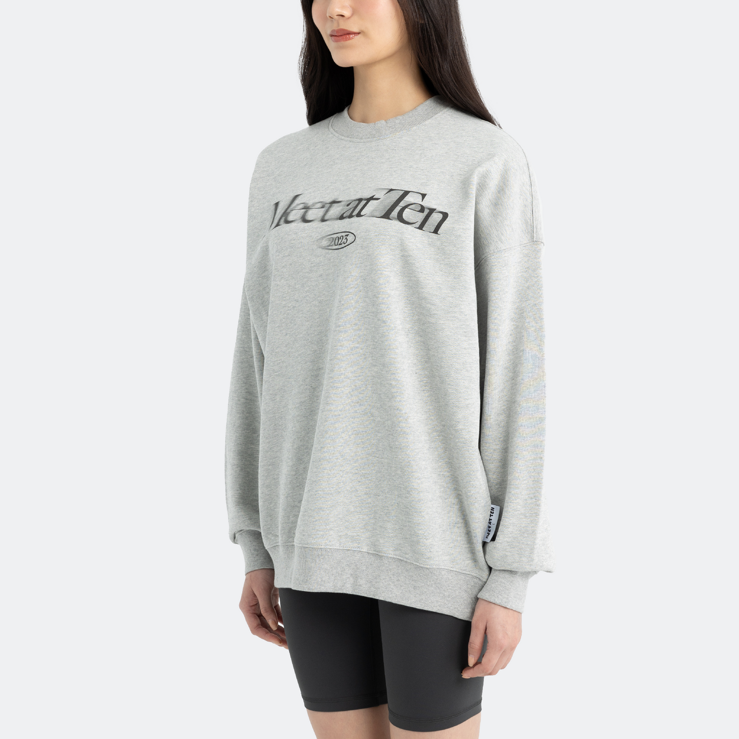 Classic Faded Crewneck in School Grey: Female